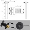 HOMEDEC 2inch Round Brass Shower Spa Massage Body Spray Wall