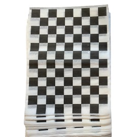 Black Checkered Deli Paper Basket Liner 9 X 12 Inches (50)