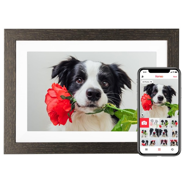 BIHIWOIA 10.1'' Frameo Digital Picture Frame, 32GB WiFi Digital Photo