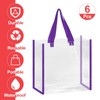 sourcing map 6 Pack Clear Tote Bags Bulk, 12" x
