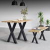 ALLCOS 28 Inch X-Shape Table Legs - Metal Coffee Table