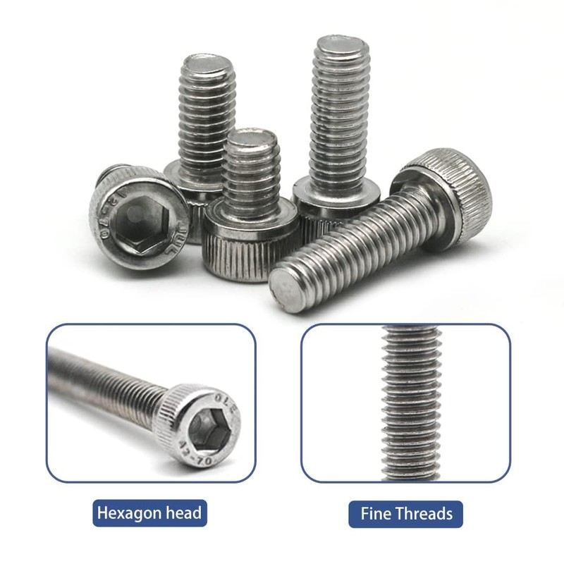 Generic 1280pcs M3 Screws Metric Stainless Steel 304 Hex Socket