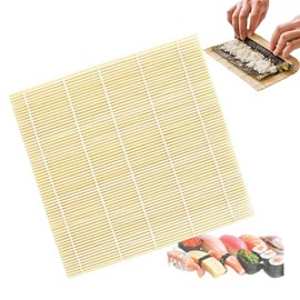 lafomukea Piece Sushi Maker, Bamboo Mat Roller, Natural Bamboo Mat for Rolling Sushi for Beginners, Easy Making Trays for Kitchen, Japanese Restaurant