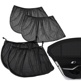 4 Pack Window Shades for Baby, Universal Sun Shades for Car Windows Car Blinds for Windows Breathable Rear Window Shades Protect Kids from Sun Glare Stretchable Blinds Side Window