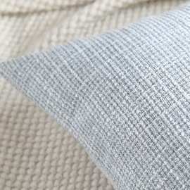 Artscope Cushion Covers Set of 2 Linen Decorative Square Pillowcases Pillow Covers 45x45cm for Home Decor Sofa Bedroom Car (Blue Gray, 18x18)