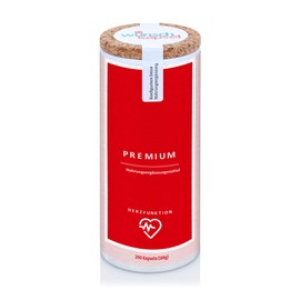 Wunschkapsel Herzfunktion Premium Supplement | Supports Heart Performance and Circulation | Exclusive Oxyjun (Arjuna), Hawthorn, Carnitine, Taurine, Q10, OPC | 290 Vegan Capsules, XL Range