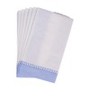 Caspari Linen Border Paper Guest Towel Napkins in Light Blue
