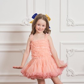 Xansema Bow Hair Tie for Girls Large Cheer Bow Sequins Ponytail Women Teen Girls Cheerleading Ribbon Holder Hair Band (Black + White)