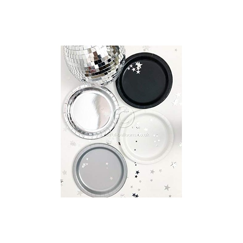 Beautiful Balloons Black, Silver & White Stylish and Chic Paper