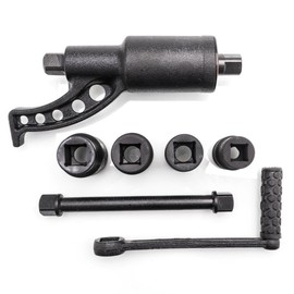 9TRADING Torque Multiplier 1" Lug Nut Remover 4 Sockets Labor Saving Cheater RV Truck