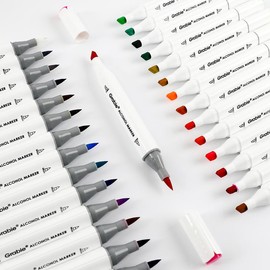 Grabie Dual Tip Alcohol Based Marker Set Of 48 With Coloring Book colorful markers brushmarkers alcohol marker