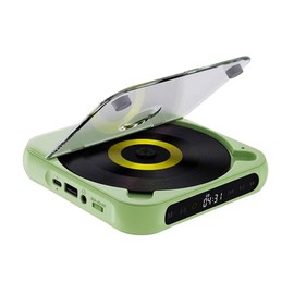 Byttlerom Portable CD Player Bluetooth Speaker, Wall Mountable CD Music Player with FM Radio -Green