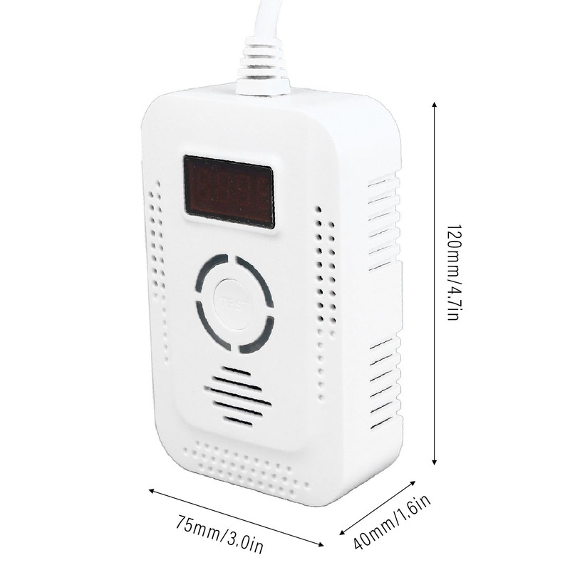CO Gas Alarm Digital Display High Sensitivity Sound Light Warning