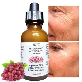 Resveratrol Skin Serum Antioxidant Anti-Aging Factor Improves Fine Lines Wrinkles & Skin Elasticity Cosmetic Grade
