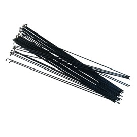 SLE Spokes 250-303 mm Set of 36 Galvanised Steel Black or Silver Bicycle Spokes Black 250mm