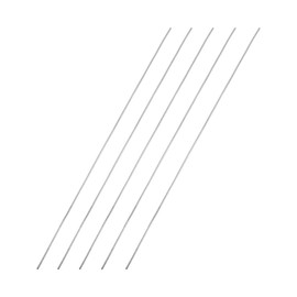 Awclub 1mm x 200mm 304 Stainless Steel Solid Round Rod Lathe Bar Stock for DIY Crafts Model Car Helicopter Airplane - 5pcs