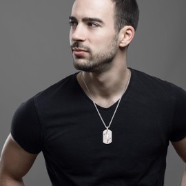 Fervia Baseball Bible Verse Cross Necklace for Men Boys Stainless Steel Sliver Tone Cross Pendant Religious Gift Baseball Sports Jewelry for Men with Stainless Steel Chain 22+2 inch(Philippians 4:13)