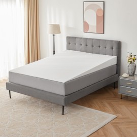 Lazyzizi Mattress Wedge Only, 7-Inch Twin Inclined Bed Wedge Mattress Topper for Acid Reflux, GERD, Neck & Back Pain, Snoring, Adjustable Elevator Under Mattress Support for Bedroom