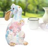 Rabbit Statue Nordic Style Handcrafted Painted Resin Rabbit Desktop Ornament