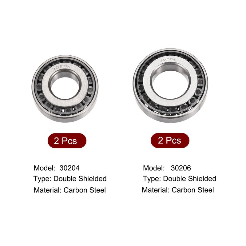 sourcing map 30204, 30206 Tapered Roller Bearing Cone and Cup