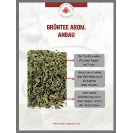 Lerbs & Hagedorn, Green Tea Happy Day | Fine Strawberry Vanilla Flavour 250 g (approx. 20 Litres) Strawberry Slices