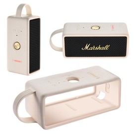 Silicone Cover Case Compatible with Marshall EMBERTON III Portable Bluetooth Speaker, Waterproof Soft Skin Silicone Protective Case for Marshall EMBERTON III Bluetooth Speaker Accessories (White)