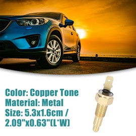 ACROPIX 1/8" NPT 210 Degree on 195 Degree Off Universal Radiator Engine Cooling Fan Temperature Thermostat Sensor Switch Gold Tone - Pack of 1