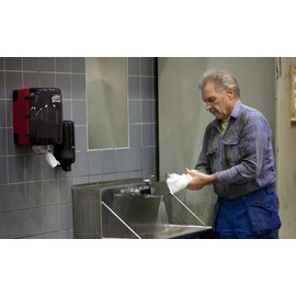 Tork 530137 Heavy-Duty Cleaning Cloth, Centerfeed, 1-Ply, 12.6" Width x 333.33' Length, 9.84" Roll Diameter, White (Case of 1 Roll)