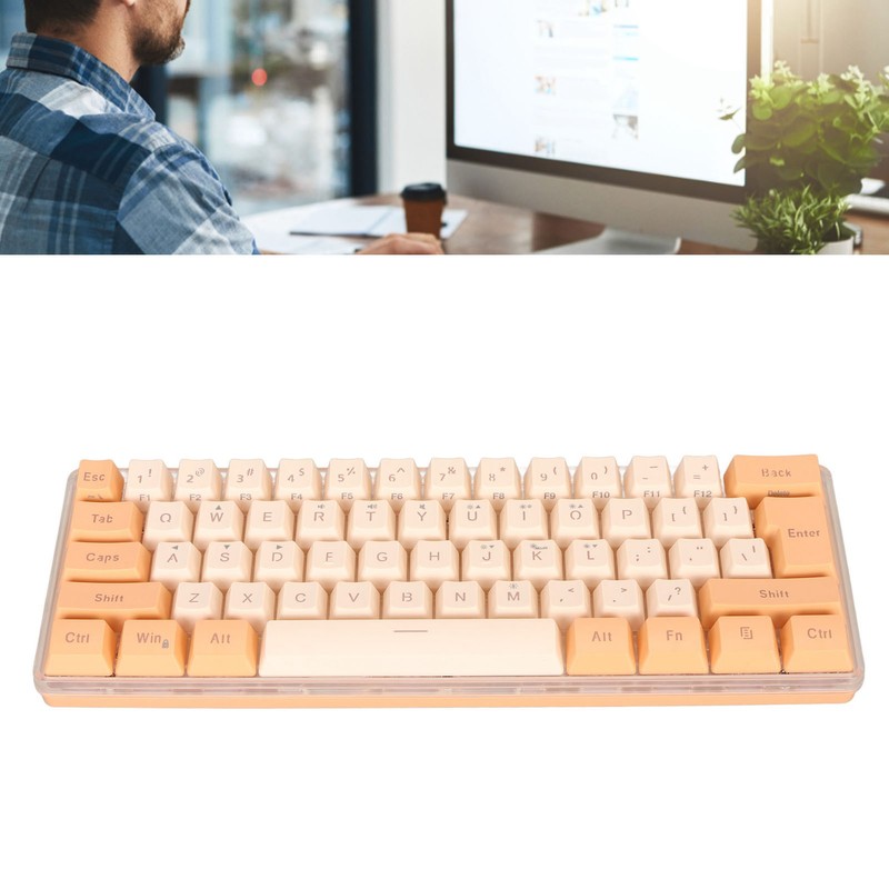 60% Wired Gaming Keyboard RGB Mini Keyboard Imitated Mechanical Technique