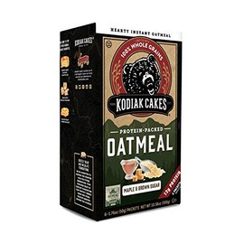 Kodiak Cakes Maple & Brown Sugar Protein-Packed Oatmeal Packets, Box of 6 Instant Oatmeal Packets, NON GMO, 12 Grams of Protein, Kosher Dairy