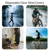 10 Pairs Disposable Waterproof Rain Shoe Covers - Clear Plastic
