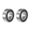 sourcing map 6202-2RS Deep Groove Ball Bearing 15x35x11mm Double Sealed
