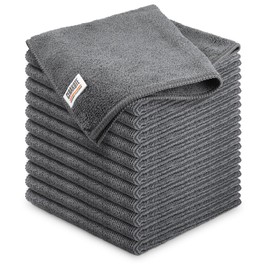 CERAKOTE Microfiber Cleaning and Application Towels (12 Pack) Durable Microfiber Material - 300 GSM Lint-Free Towel - Ideal for Car, Home, Shop and Office Cleaning
