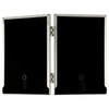 YiPinYin 5x7'' Hinged Double Simply Silver Metal Picture Frames, Elegant