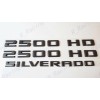 GM Auto Matte Black Doors 2500HD Tailgate Silverado LT Emblems