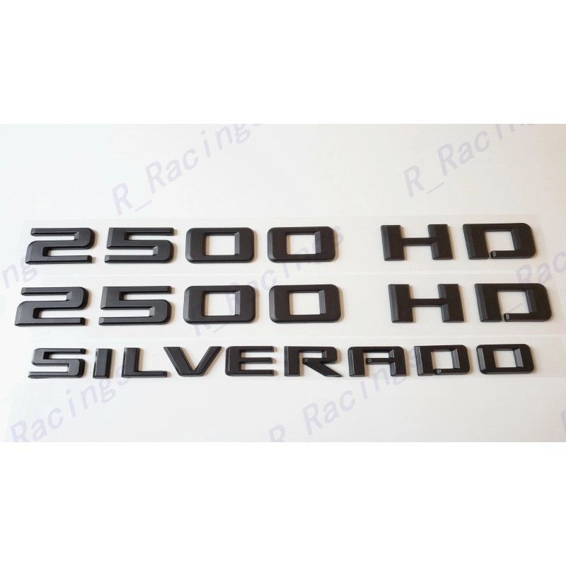 GM Auto Matte Black Doors 2500HD Tailgate Silverado LT Emblems