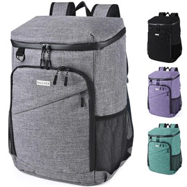 BAGLHER Leakproof Backpack Cooler - Insulated Soft Cooler Bag for Men and Women, Lightweight Lunch Box Backpack Cooler for Camping and Outdoor Adventures，Grey