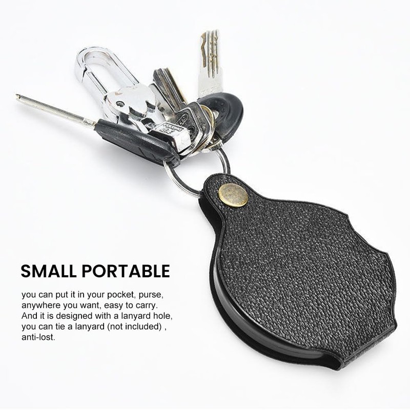 Pocket Magnifier 20X Rotating Foldable HD Mini Portable Reading Magnifier