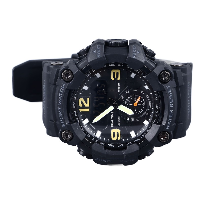 Men Digital Watch Waterproof Stopwatch Timing Date Display Alarm Clock