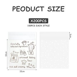 200 Cookie Bags, Dessert Bags, Ziplock Cookie Bags, Candy Snack Bags, Polka Dot Cookie Bags