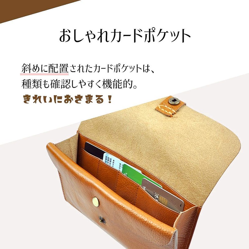 Raficaro Women's Passbook Case, Genuine Leather, Italian Leather, Pouch, Seal