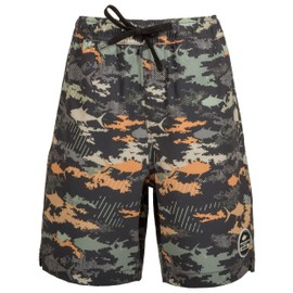 Salt Life Digital Escape Youth Boardshorts, Ebony, Small