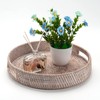 Coffee Table Tray Round Rattan Ottoman Tray Woven Serving Trays