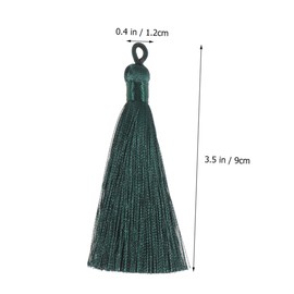 jojofuny 20 Pcs Deep Green Tassel Earring Accessories for DIY Jewelry and Keychains Lightweight Long Pendant Supplies for Eye Catching Crafts and Decorations