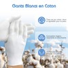 BORISCA 6 Pairs White Cotton Gloves White Glove 100% Cotton