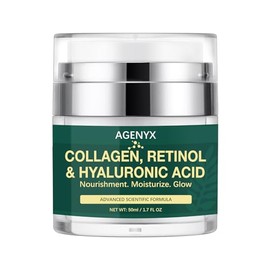 Crema hidratante facial de retinol para cara antienvejecimiento, crema facial con retinol, colágeno y ácido hialurónico, reparación de arrugas, crema 
