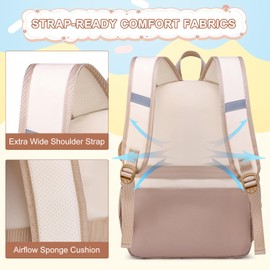 MOMUVO School Backpack Set for Girls,3pcs Bookbag with Lunch Box Pencil Case Kids School Bag Set