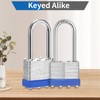 HZSY Laminated Steel Keyed Padlock (1-9/16", 40mm)，Keyed Alike Locks，Packed of