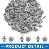 A ABSOPRO Pack of 100 Rivets Mounting Clip 8 mm