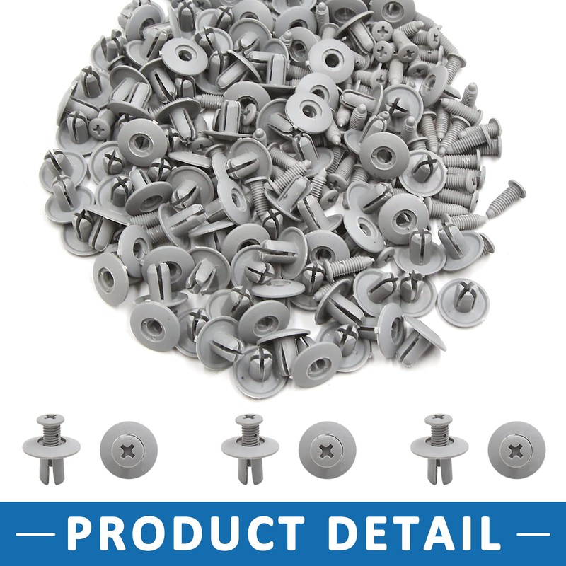 A ABSOPRO Pack of 100 Rivets Mounting Clip 8 mm